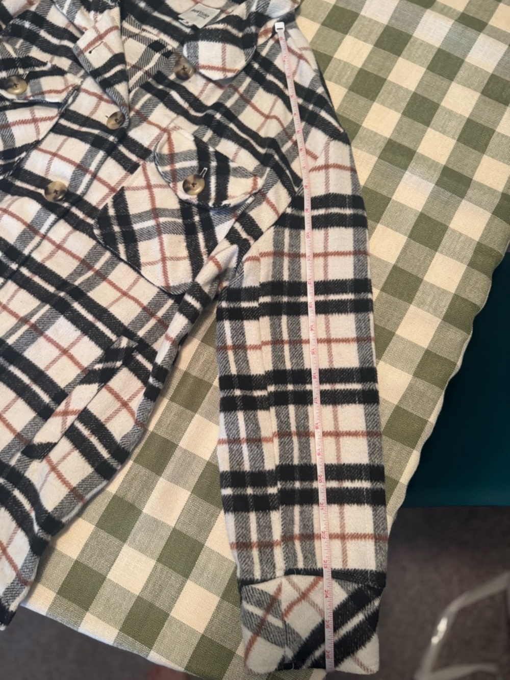 Kensie Flannel Plaid Shacket - Picture 8 of 9